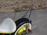 Nice shot of the clean simple rear end of the bike.  I really wanted to make use of a sissy bar for the right "look" and this one fit the bill nicely. 